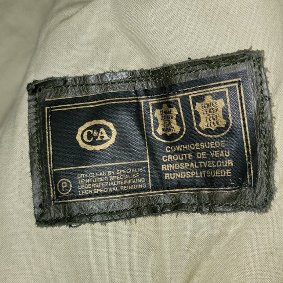 Vintage C&A Suede & Leather Men's Bomber Jacket - Picture 2 of 6